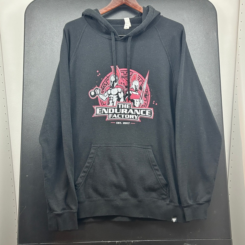 Independent Trading Co Mens Pullover Hoodie Black XL Endurance Factory